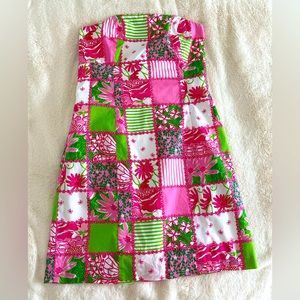 Lilly Pulitzer strapless dress women’s size 6 . Gently worn . Great condition